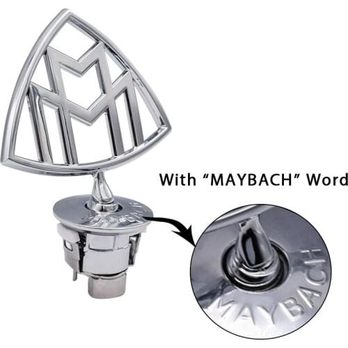 For Mercedes Benz C E S Class S400 S500 S600 Maybach Standing Metal Emblems Car Hood 3D Rear Logo Badge Aluminum Accessories New