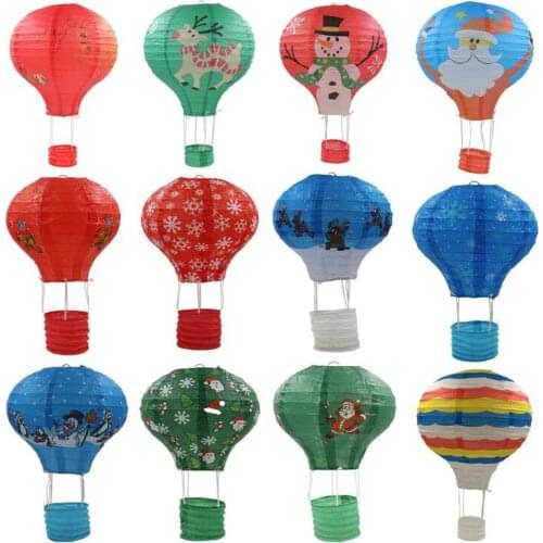 25cm 30cm 35cm 40cm Rainbow Hot Air Balloon Paper Lantern Christmas Halloween Kids Birthday Wedding Decoration Party Supplies
