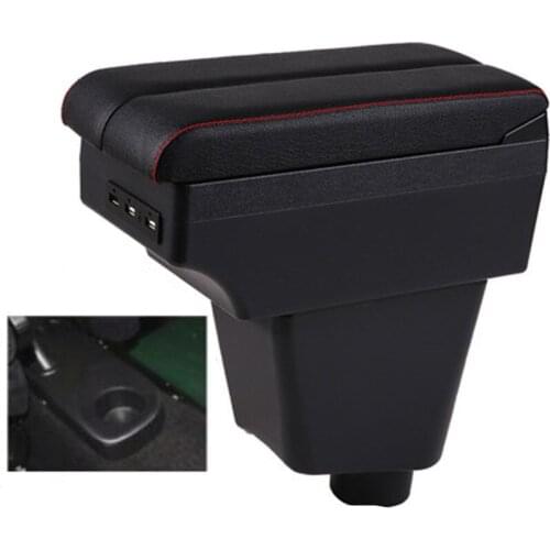 For Renault Clio Captur Armrest box central Store content box with USB interface