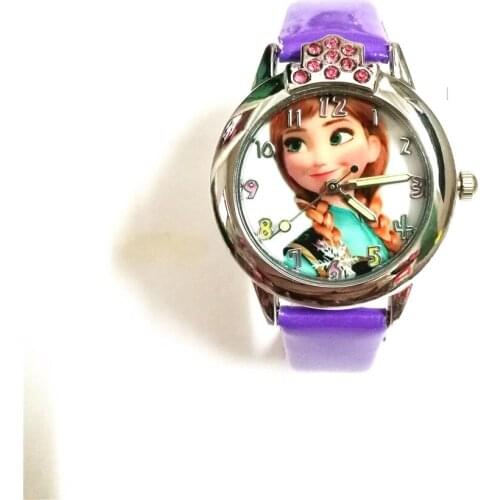 Quartz cartoon Children Anna elsa watches causal mini watch girls kids birthday gift Reloje montre enfant relogio infantil