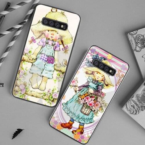 Lovely Cartoon Sarah Kay Phone Case Tempered Glass For Samsung S20 Plus S7 S8 S9 S10 Plus Note 8 9 10 Plus