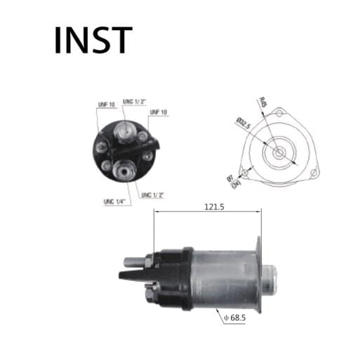 ELECTROMAGNETIC SWTICH SOLENOID FOR 12V 2.5KW 1115623 D917A 2452 940113050424 AME0043 AME0424 STD1510NB STD2255NB STD8521N