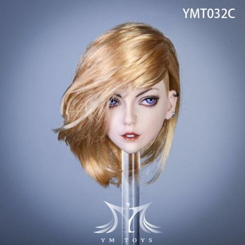 Ymt032 1/6 Hair Transplant Female Head Sculpture Fit 12'' Tbl Ph Plastic Coated Female Body Action Figure Body Head Accessories