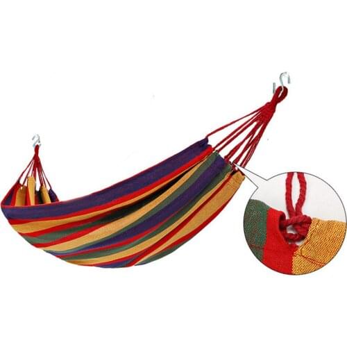 Hammock outdoor camping Travel single double anti roll stick student dormitory canvas swing