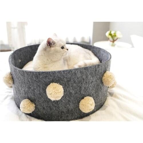 Pushy Cat sleeping bucket Cat House Pet Beds Pet Mats Small Dog and cat Sleeping Warm Nest High quality cotton