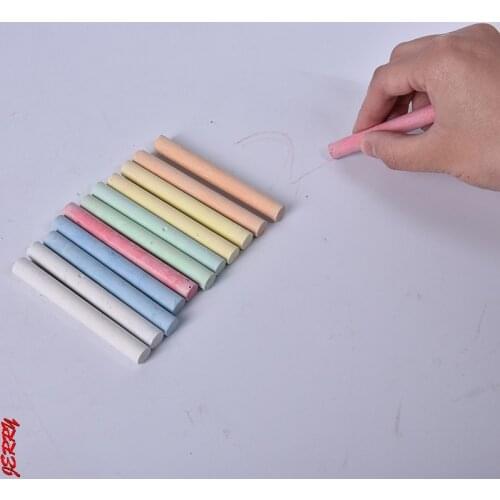 12 Pcs Dustless Chalk Pen Drawing Chalks For Blackboard 6 Colors Stationary Office School Supplies Accessories