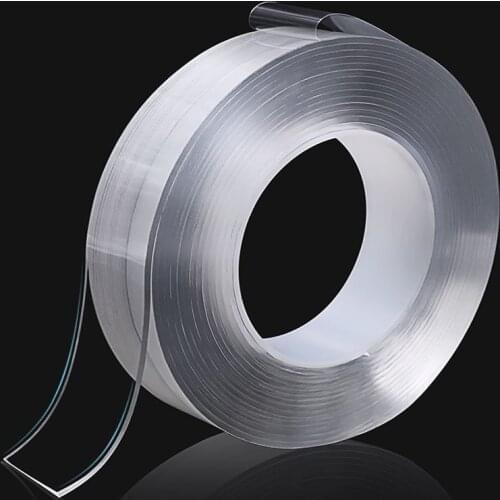 1/2/3/5m Reusable Double-Sided Adhesive Nano Traceless Tape Sticker Adhesive Loop Disks Tie Glue Gadget bathroom kitchen tools