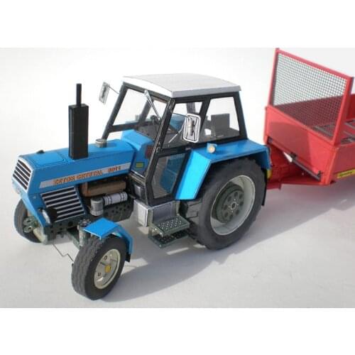 Zetor Crysta 8011 Tractor 1:32 Czech Origami Art Folding 3D Paper Model Papercraft DIY Teens Adult Handmade Craft Toys ZX-025