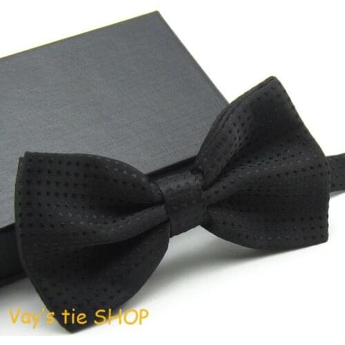 Fashion Black Bow ties For Men High Quality Jacquard Dots Cravat Bowtie Wedding Tuxedo Party Gravata Brand New