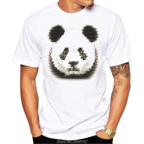 2019 Fashion Fractal Panda/Bear/Lion/Fox/Tiger/Wolf Men T Shirt Short Sleeve Casual t-shirt Tees Cool Tops Harajuku Streetwear