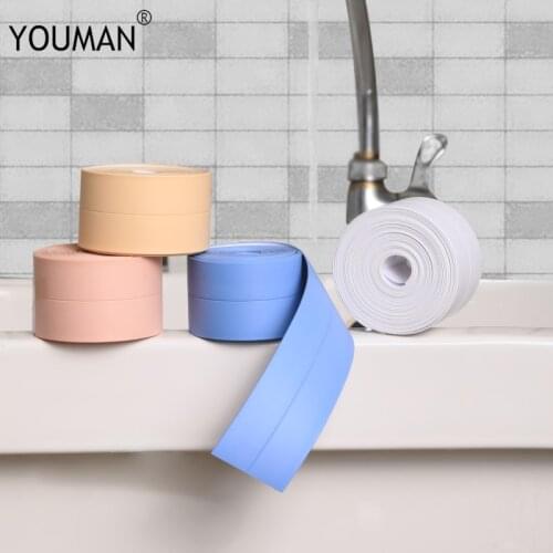 3.8 cm X 3.2 m bathroom kitchen sink wall sticker art sealing tape anti-mildew tape waterproof, anti-mildew and oil-proof tape