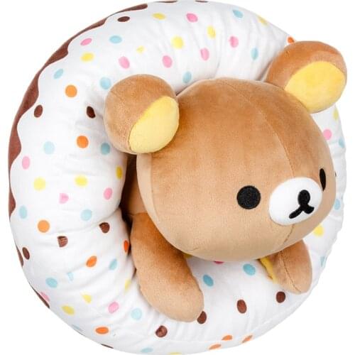 New Cute Rilakkuma Bear Cafe Series Donuts Plush Stuffed Toy Doll 30cm Kids Baby Children Christmas Gifts