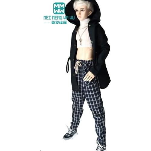 Fits 1/3 68-75cm BJD uncle doll clothes Spherical joint doll Fashion plaid pants