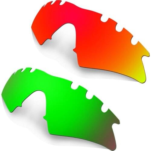 HKUCO Red/Green 2 Pairs Polarized Replacement Lenses For M Frame Sweep-Vented Sunglasses Increase Clarity
