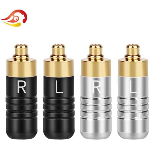 QYFANG Headphone Pin DIY Audio Jack 24K Gold Plated Copper Headset Adapter Solder Wire Connector MMCX Plug For DN2002 DK3001