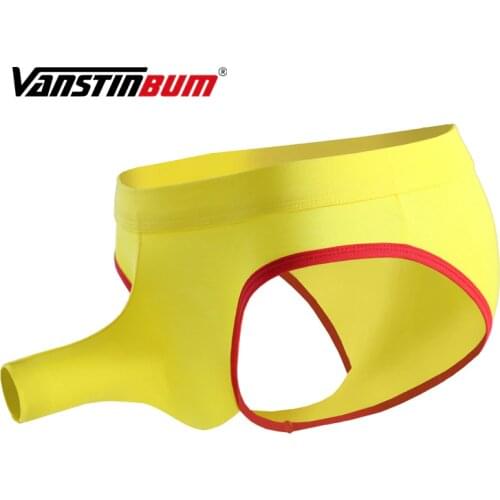 VANSTINBUM Sexy Mens Bikini Bulge Pouch Brief Elastic Modal Underwear Man Low Waist Breathable Male Elephant Nose Underpants