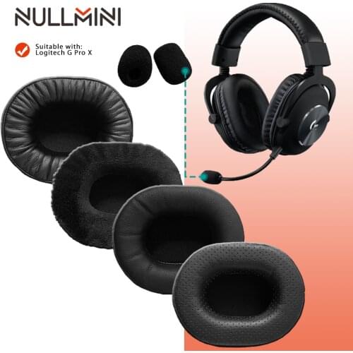 NullMini Replacement Earpads for Logitech G Pro X Headphones Leather Sleeve Earphone Earmuff