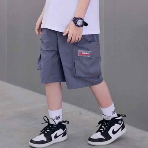 Spring Summer Short Thin Casual Pants Boys Kids Trousers Children Clothing Teenagers Formal Outdoor Elastic Waist High Quality