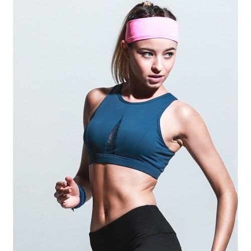 Women Mesh Patchwork Yoga Bra Push Up Sports Bra Fitness Bra Top Running Workout Brassiere Sport Underwear Yoga Top Gym Clothing