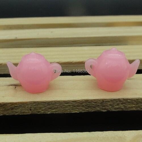 1pcs/lot resin solid light pink teapot cup 19mm fairy garden gnome moss terrarium decor crafts bonsai home decor for DIY A030-3