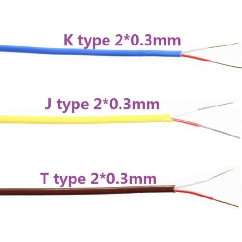 2*0.3mm K J T Type Thermocouple Wire