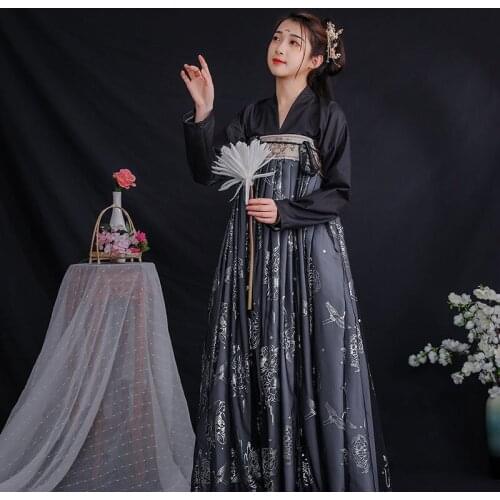 2020 Ladies Hanfu Bronzing Loose Chinese Costume Festival Carnival Costume Traditional Cosplay Costume Chino PP002