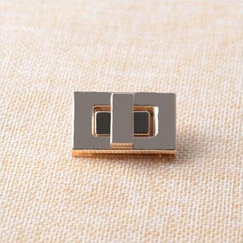 26 x 16mm Gold Rectangle Twist Bag Lock Flap Metal Purse Lock 20sets/lot