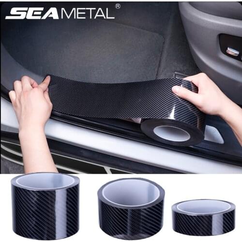 5D Car Sticker Carbon Fiber Vinyl 3D Stickers and Decals Anti Scratch Film Automobiles Door Trunk Bumper Protector Accessories