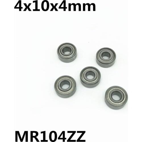 50Pcs MR104ZZ L-1040ZZ 4x10x4 mm Deep groove ball bearing Miniature bearing Advanced High Quality Model MR104