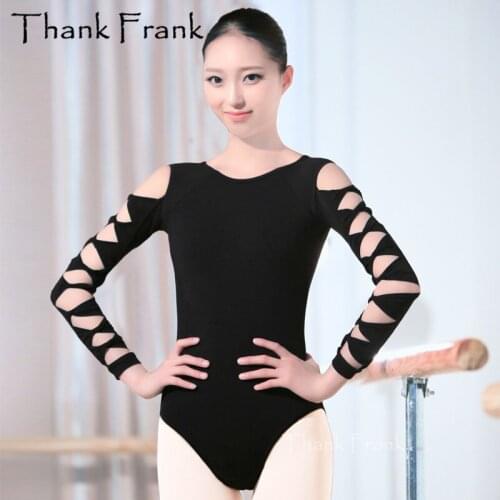 Backless Ballet Leotards For Women Cotton & Spandex Ballet Dancewear 3/4 Sleeve Dance Practice Clothes Sexy Gymnastics Leotard