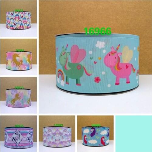 Free shipping 50 yard cartoon printed grosgrain ribbon 16966
