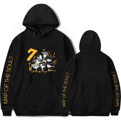 Kpop Cartoon Butter Boys Album Map Of The Soul 7 WORLD TOUR Concert Hoody Kids Sweatshirt Women/Men Hoodies Custom made Clothes