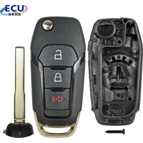 For Ford 2015-2018 F-150 New Flip Remote Key Fob Replacement Case Button Shell
