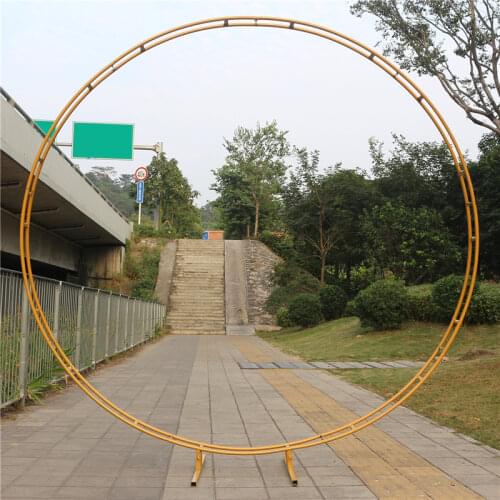 Double Circle Wedding Arch Round Metal Wedding Arch Floral Arch Background Decoration Outdoor Backdrop Arch Stand Flower Arch