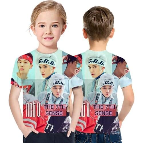 Hot Sale 2021 Summer Leisure Youth Children T-Shirt NCT Group 3D Digital Printing Men And Women College Style Short Sleeve