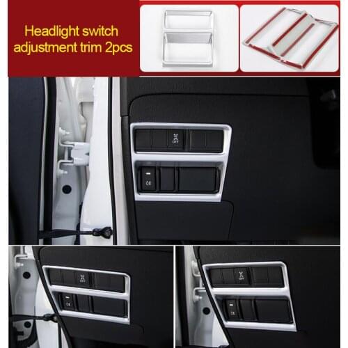 For Nissan Patrol y62 2017-2020 chrome Headlight switch adjustment trim 2pcs