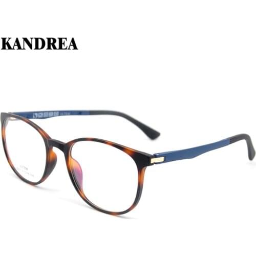 KANDREA 2021 New Unisex Ultem Glasses Women Computer TR90 Eyeglasses Frame Men Ultralight Square Eyewear Accessories Clear Lens