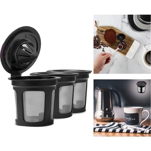 Support Dropshipping Kitchen supplies 6Pcs Reusable Coffee Capsule Cups Refillable Filter Accessories for Keurig K Cup