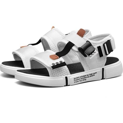 Masculina sandal shoes size 44 geta hollow man breathable beach s roman male waterproof rubber in sandalias slip hombre big de