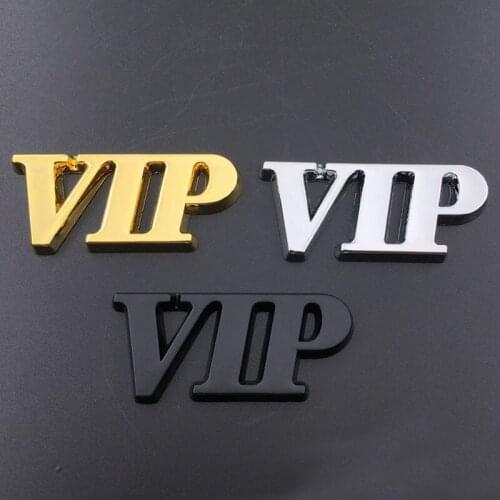 10pcs 3D Metal VIP Car Sticker Emblem Badge Decals For Audi Nissin Subaru Honda Suzuk Lexus Chevrolet Peugeot Renault Ford
