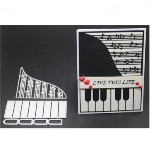 YINISE Metal Cutting Dies For Scrapbooking Stencils Music Piano DIY Paper Album Cards Making Embossing Folders Die Cuts CUT Mold