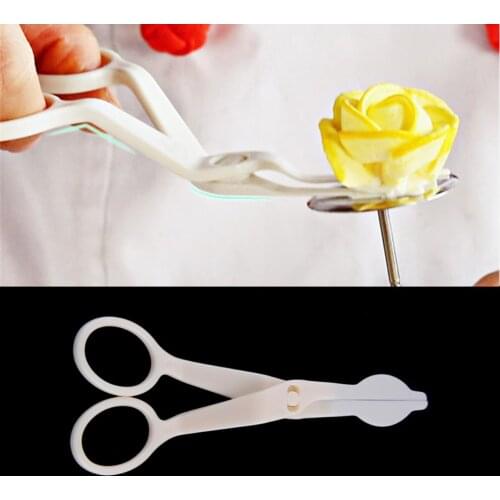 Reusable Non-Stick Flexible and Non Toxic 2 pcs Stylish Plastic Scissors Flower Lifter Craft Cake Decorating Modelling DIY Tool