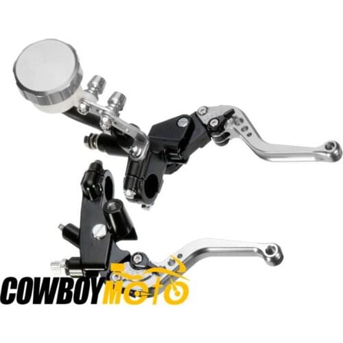 Motorcycle 7/8" 22mm Hydraulic Clutch Brake Master Cylinder Reservoir Levers For 125cc to 400cc Street Sport Bike Pit Dirt Bikes