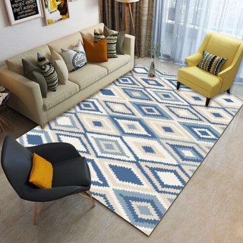 Washable polyester Fabrics Carpet Rug For Living Room Modern Printing Geometric Floor Child Kids Play Mat For Parlor Mat Bedroom