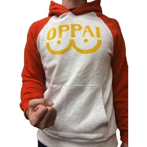 One Punch Man Hoodie Hero Saitama Oppai Cosplay Costume Hooded Jacket Sweatshirt Hoodie