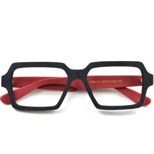 Handmade retro square frame Acetate glasses frame myopia flat mirror large frame wooden men and women models optical glasses NX