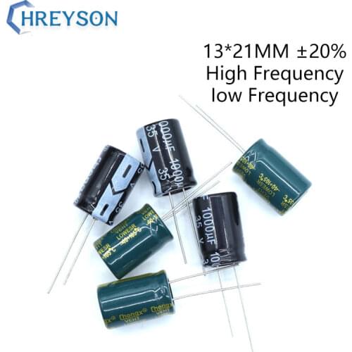 5Pcs 13*21 High Frequency Low ESR Aluminum Electrolytic Capacitor Kit 50V 100V 160V 250V 47UF 33UF 22UF Full Values Assorted Set