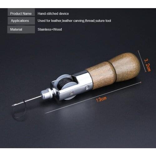 Leather Sewing Awl Kit Hand Stitcher Set Lock Stitching Hand Stitcher Thread Needles Kit Craft Stitch Tools Leather Craft Tools
