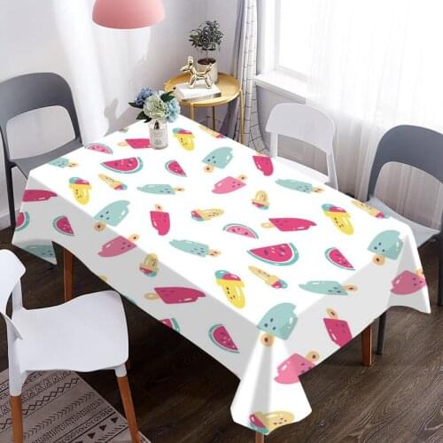 New Cartoon Fruit Print Table Cloth Waterproof Rectangle Dining Table Cover For Living Room Kitchen Decoration Tablecloth