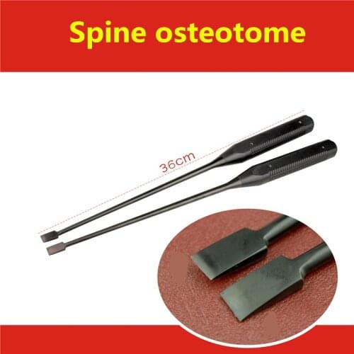 Orthopedic instrument medical spine bone knife lumbar bone chisel black flat curved head minimally invasive screw rod osteotomy